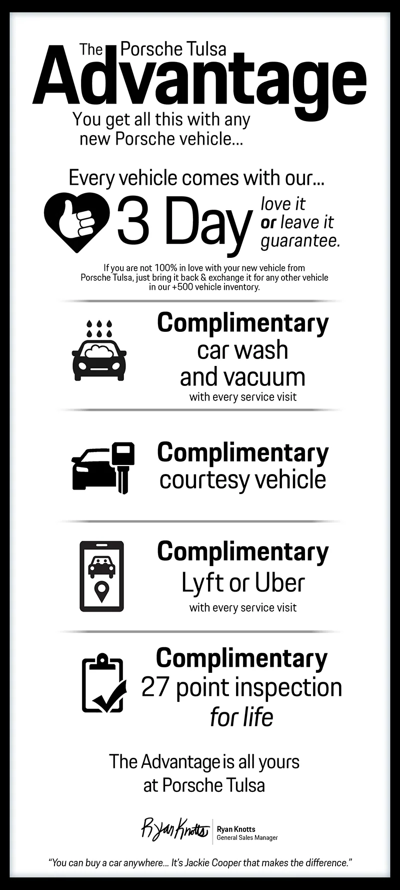 List of advantages at Porsche Tulsa